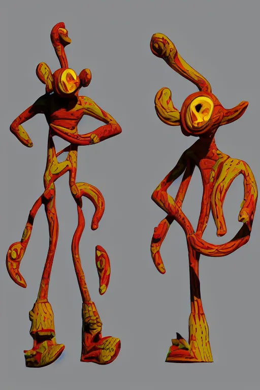 Image similar to clay style 3 d render of abstract sun - headed character'mason lindroth '!!!!!'hylics style '!!! multimedia, stylized, 3 d graphics, 4 k image