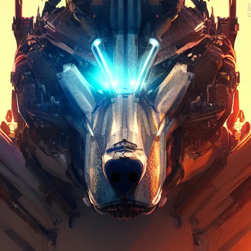 Prompt: an angry cyborg wolf apex predator. robotic parts, mech, intricate, epic lighting, cinematic composition, hyper realistic, 8 k resolution, unreal engine 5, by artgerm, tooth wu, dan mumford, beeple, wlop, rossdraws, james jean, marc simonetti, artstation