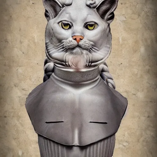 Image similar to illustration of the roman emperor augustus neko man half cat, character design, art station, epic, elegant, masterpiece of laurie rowan