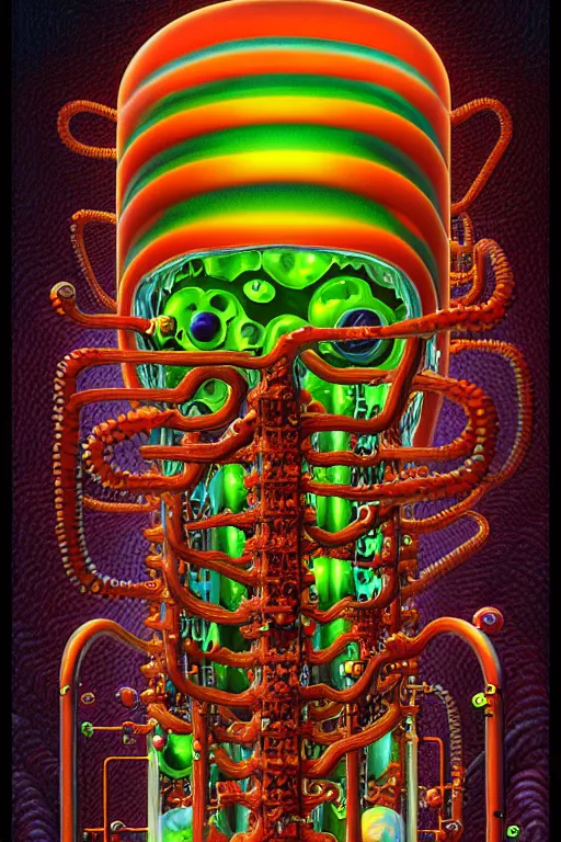 Prompt: a detailed photorealistic image of a transparent jelly isometric nightmare zombie horror machine electronic chemistry by johfra bosschart, lisa frank, dark fantasy art, high detail, trending on artstation