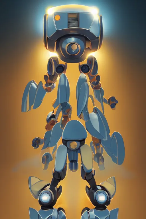 Image similar to metabots medabots medarotto medarot robot minimalist comics, behance hd by jesper ejsing, by rhads, makoto shinkai and lois van baarle, ilya kuvshinov, rossdraws global illumination ray tracing hdr radiating a glowing aura