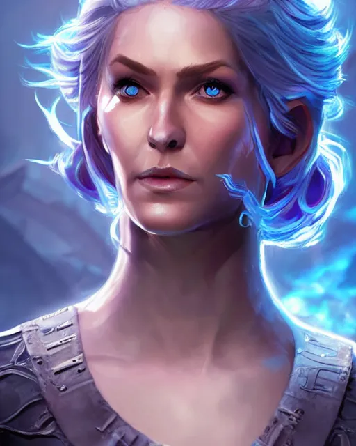 Image similar to The Ice Queen as an Apex Legends character digital illustration portrait design by, Mark Brooks detailed, soft lighting