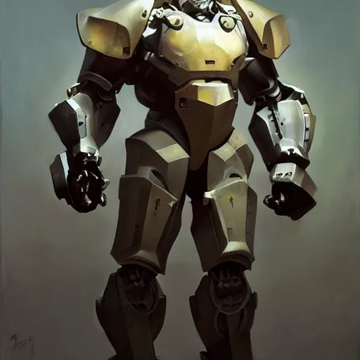 Image similar to greg manchess portrait painting of fully armored bionic augmented the foundation aka dwayne the rock as overwatch character, medium shot, asymmetrical, profile picture, organic painting, sunny day, matte painting, bold shapes, hard edges, street art, trending on artstation, by huang guangjian, gil elvgren, ruan jia, greg rutkowski, gaston bussiere