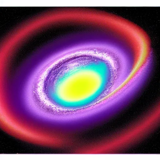 Prompt: rainbow cosmic black hole