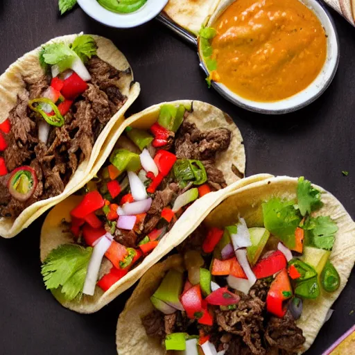 Image similar to fresh, steaming taco, beef taco, stuffed with extras, authentic street taco, sizzling beef