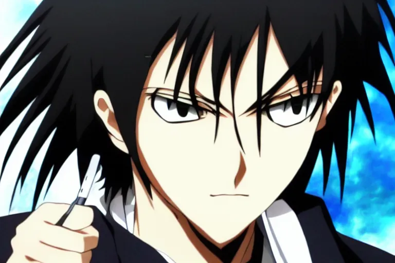 Prompt: hijikata toushirou, anime, short black hair, katekyo hitman reborn