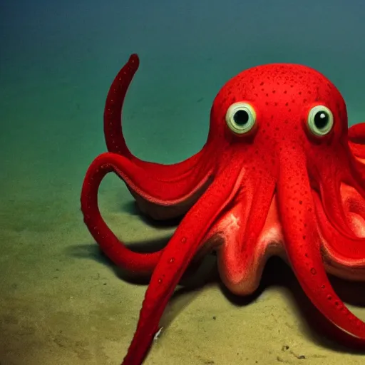 Prompt: an octopus with a human face