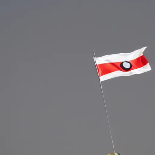 Prompt: indonesian flag on moon