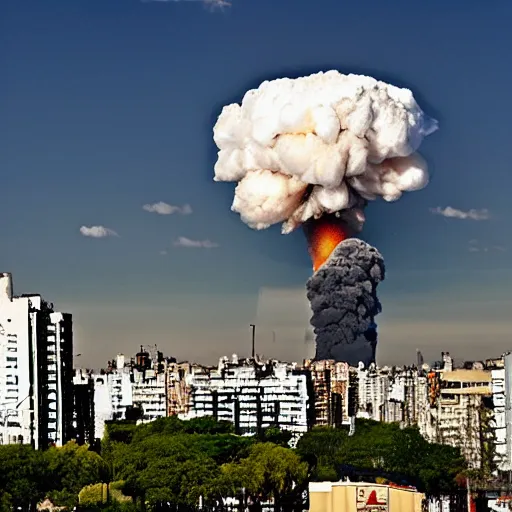 Image similar to a nuclear explosion in Buenos Aires