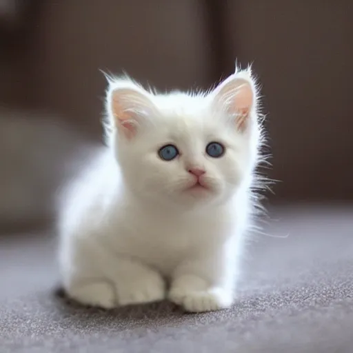 Image similar to white kitten shaped like a ball