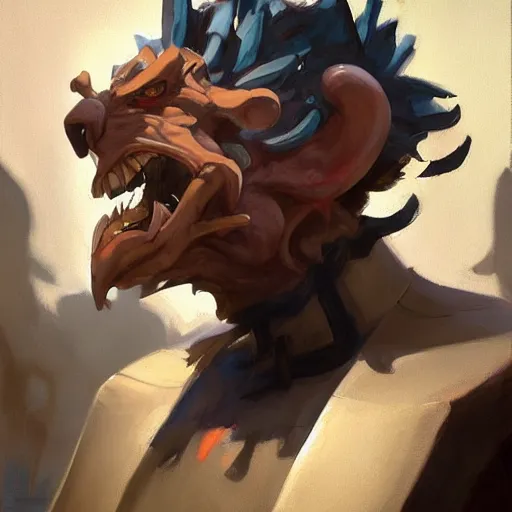 Prompt: greg manchess portrait painting of bandersnatch from alice in wonderland as overwatch character, medium shot, asymmetrical, profile picture, organic painting, sunny day, matte painting, bold shapes, hard edges, street art, trending on artstation, by huang guangjian, gil elvgren, ruan jia, randy vargas, greg rutkowski