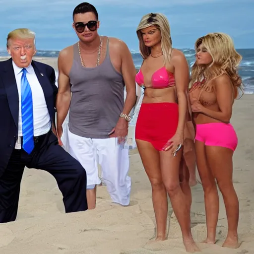 Prompt: donald trump in jersey shore