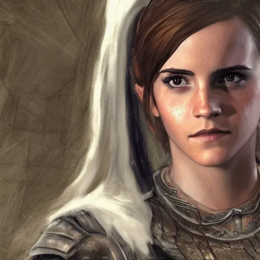 Image similar to A concept art of Emma Watson in The Elder Scrolls V: Skyrim (2009 video game)