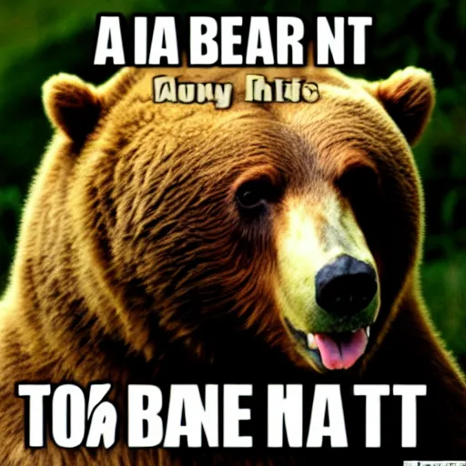 Image similar to a bear angry with the internet