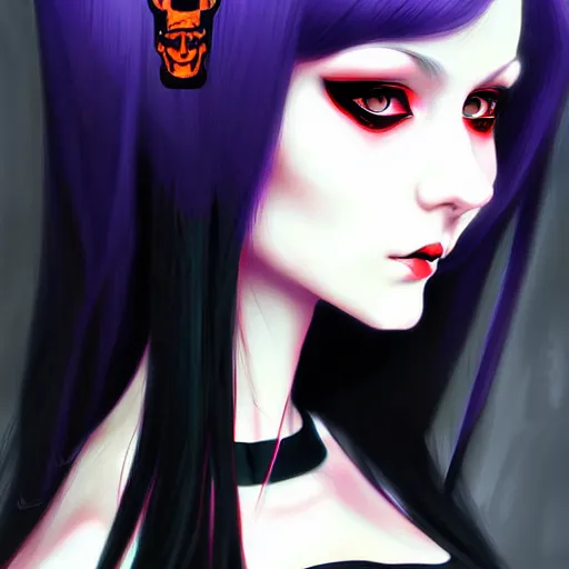 Image similar to portrait of beautiful goth girl, warhammer 4 0 0 0 0 art by kuvshinov ilya