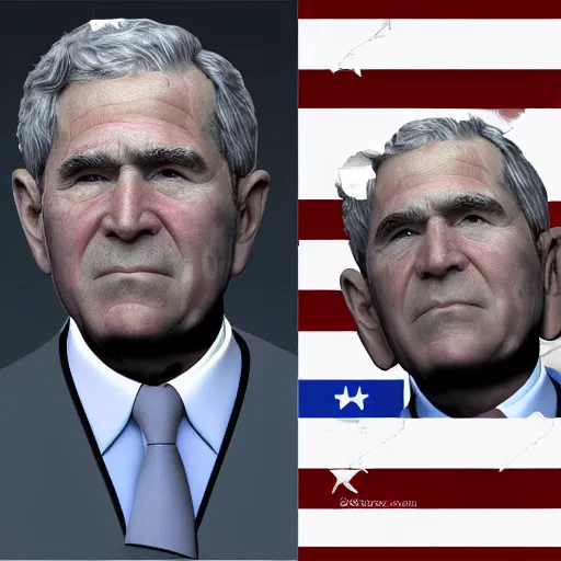 Image similar to Syrian George W Bush realistic, photo studio, HDR, 8k, trending on artstation