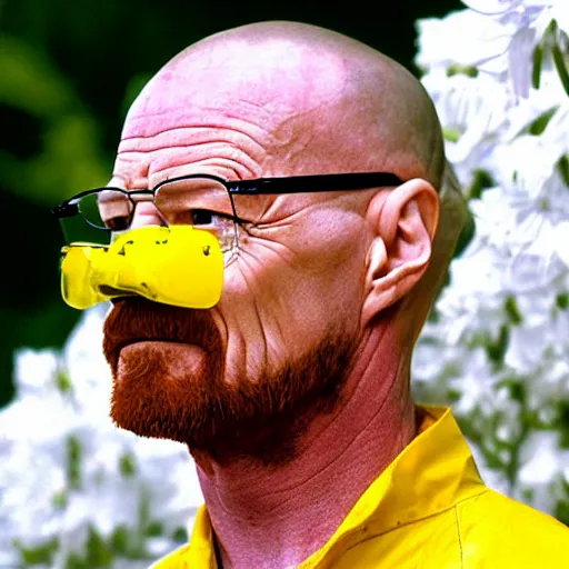 Prompt: Walter White as a Bee, photograph