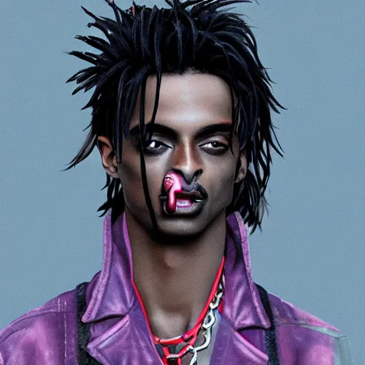 Image similar to playboi carti as a vampire 4 k the detailed super realistic