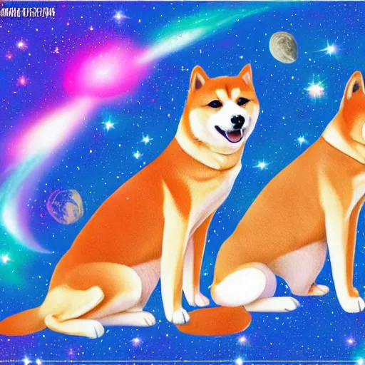 Prompt: A universe filled with shiba inu dogs.