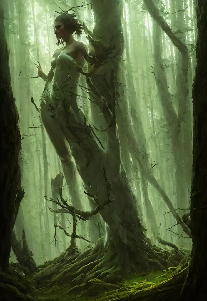 Image similar to Spirit soul of forest, by Greg Rutkowski