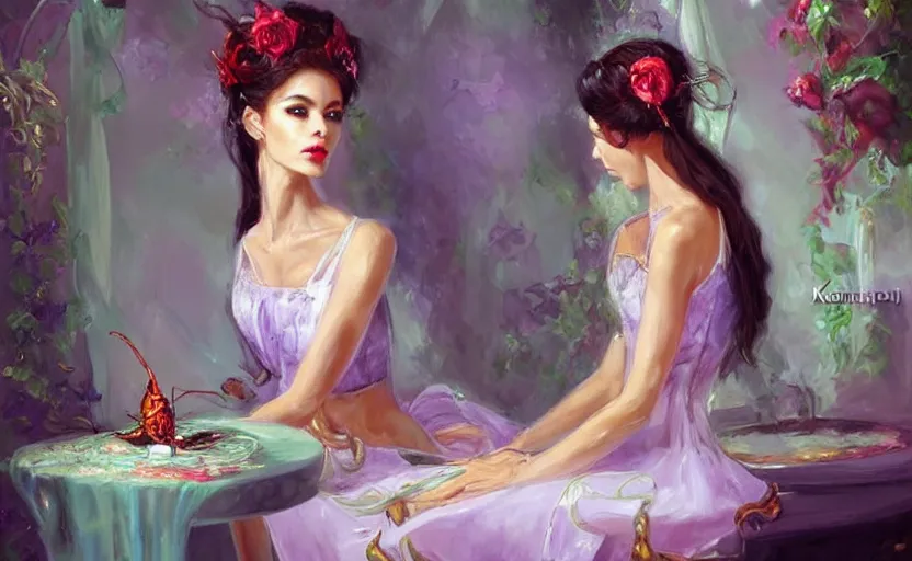 Image similar to Alchemy mantis. By Konstantin Razumov, highly detailded