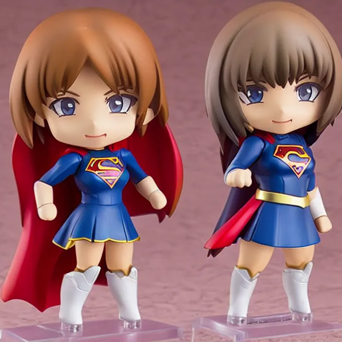 Prompt: supergirl, an anime nendoroid of supergirl, figurine, detailed product photo.