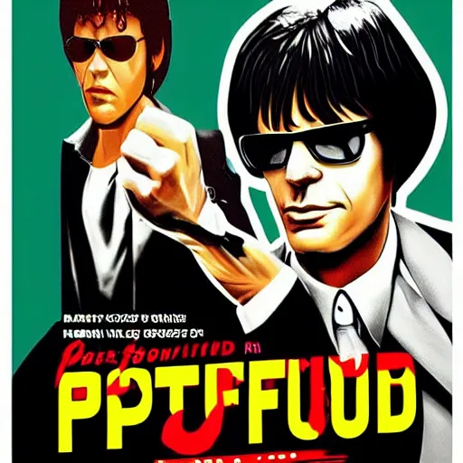 Image similar to bogdanoff brothers pulp fiction poster style!!!!!!!!!!!!!!!