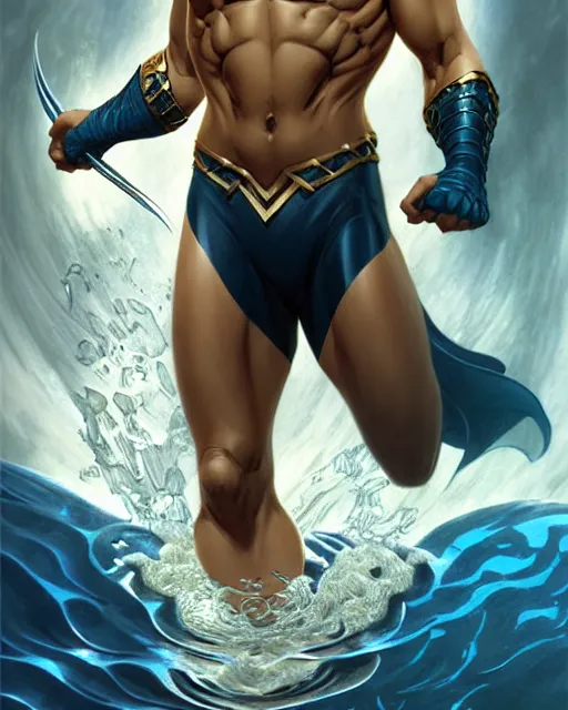Prompt: namor under the sea, atlantis, marvel comics, fantasy character portrait, ultra realistic, concept art, intricate details, highly detailed by james bamaruan jia and mandy jurgens and artgerm and william adolphe bouguereau and frank frazetta