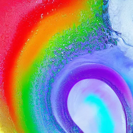 Image similar to water rainbow swirl