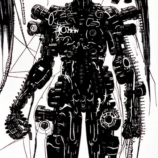 Image similar to cyborg by Tsutomu Nihei, highly detailed