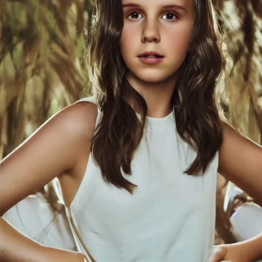 Image similar to photoshoot of Millie Bobby Brown