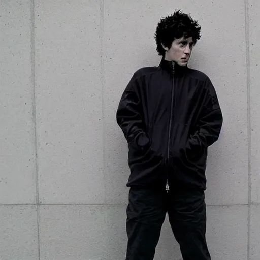 Image similar to spike spiegel wearing techwear, anime