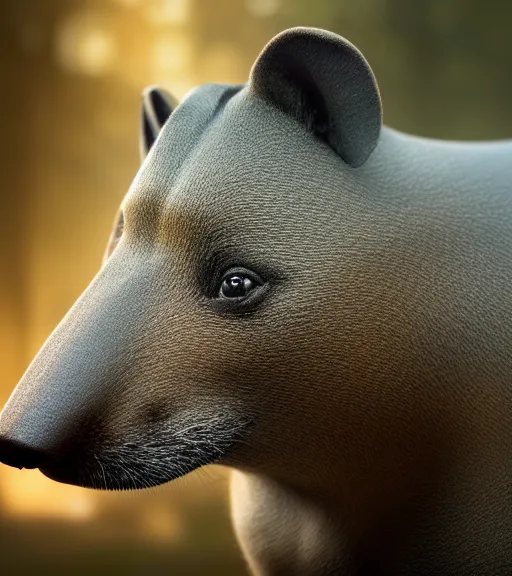 Image similar to award winning 5 5 mm photo of a dog tapir hybrid in a part.. dof. bokeh. magical atmosphere. art by greg rutkowski. life - like. very detailed 8 k. intricate. soft light. nikon d 8 5 0.