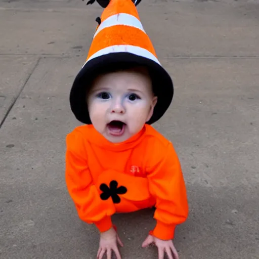 Image similar to cute baby chick dressed as an inmate