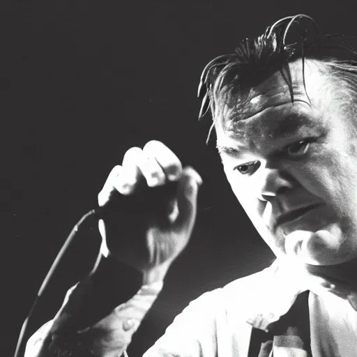 Prompt: stewart lee performing with the smiths, 3 5 mm film, by jamel shabbaz