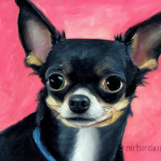 Prompt: A toothless chihuahua inspirational portrait