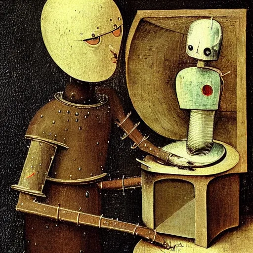 Image similar to robot by Hieronymus Bosch