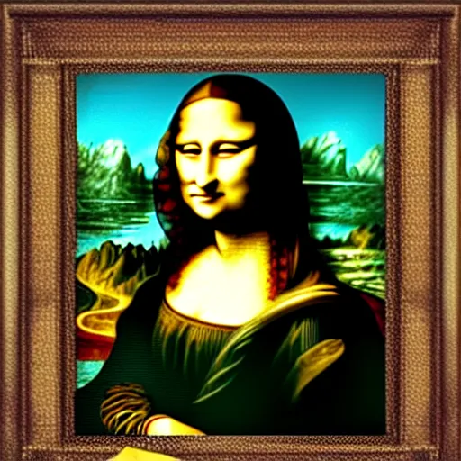 Image similar to mona lisa throw molotov