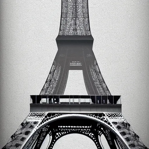 Image similar to rejected designs for the eiffel tower