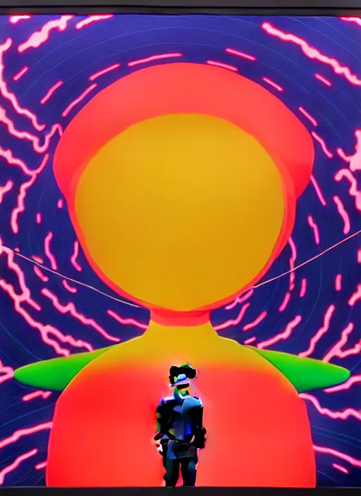 Image similar to inflated evangelion genesis by shusei nagaoka, kaws, david rudnick, airbrush on canvas, pastell colours, cell shaded, 8 k
