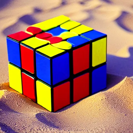 Image similar to sand made rubik cube