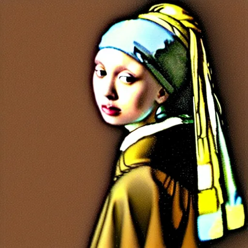 Prompt: anime girl in style of Girl with the pearl earring