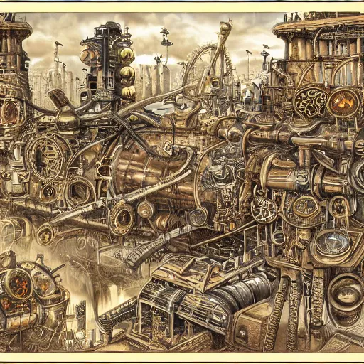 Image similar to steampunk, hyper detailed