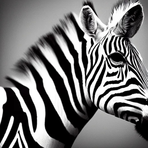 Prompt: laughing zebra. art by paul barson