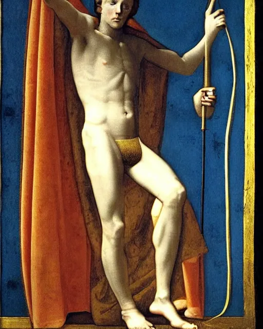 Image similar to avid bowie as a saint by jean auguste dominique ingres