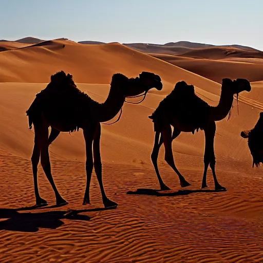 Prompt: camels