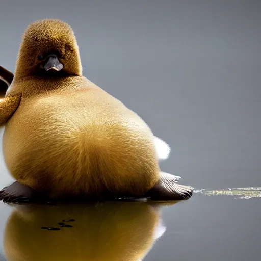 Image similar to national geographic professional photo of psyduck, award winning