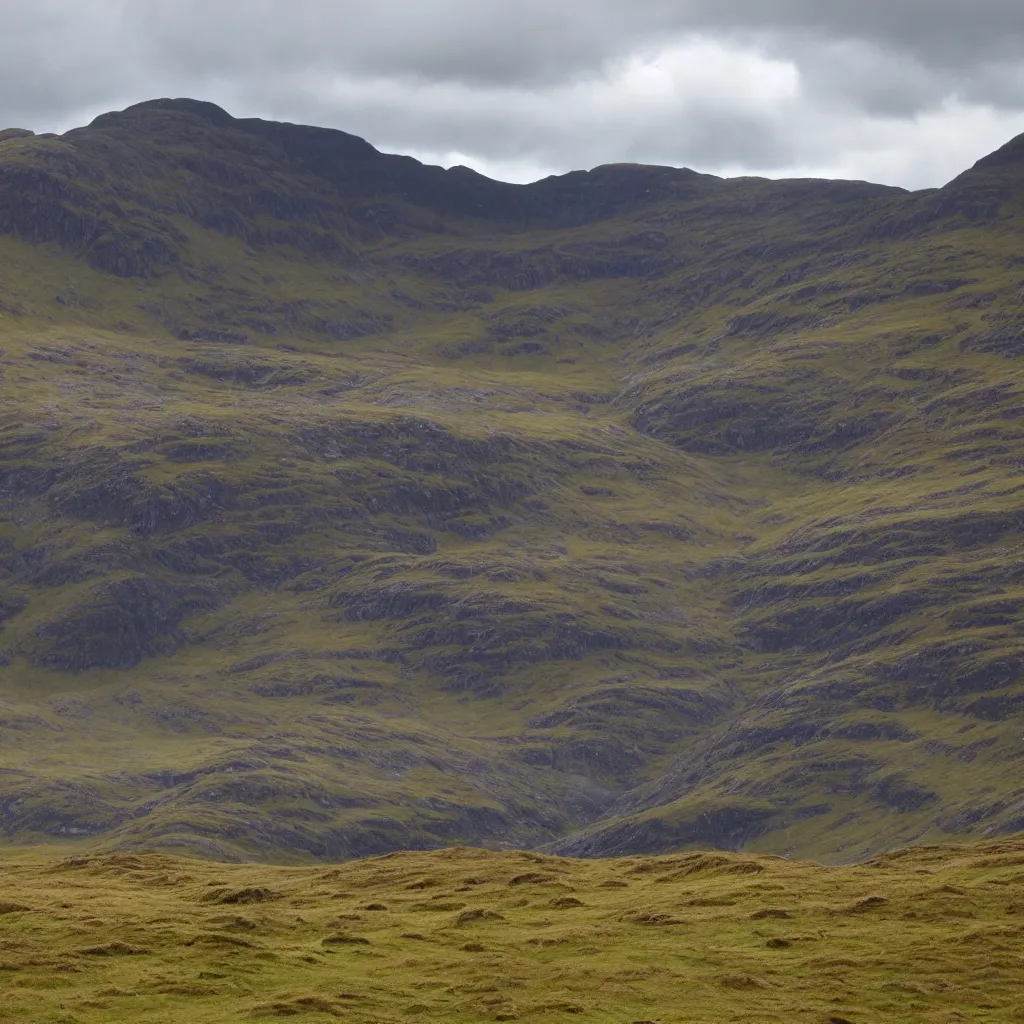 Image similar to scottish mountains behind loch