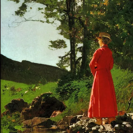 Prompt: a portrait of a character in a scenic environment by norman rockwell