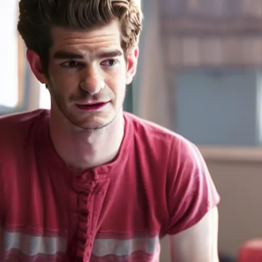 Image similar to film still of Andrew Garfield as Hughie Campbell in the Boys (2022 show), 4k, film grain